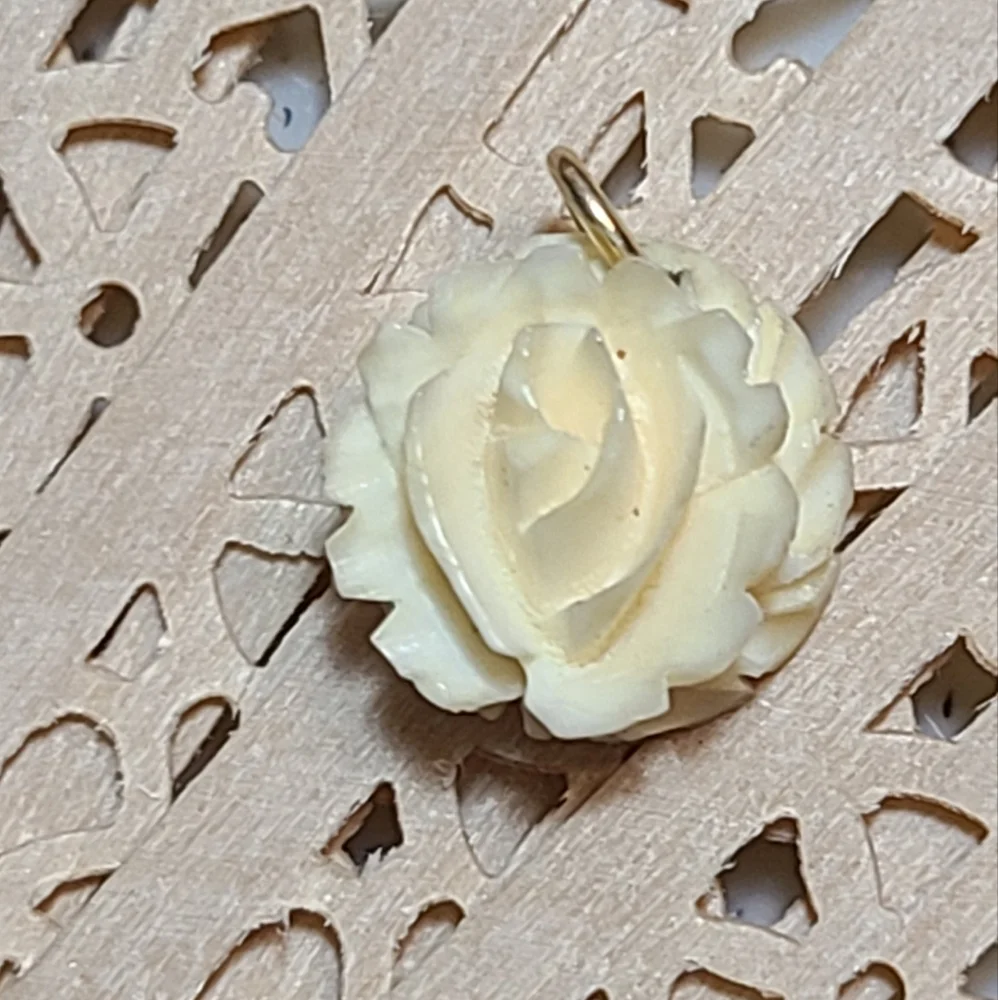 Vintage Cream Rose Brooch